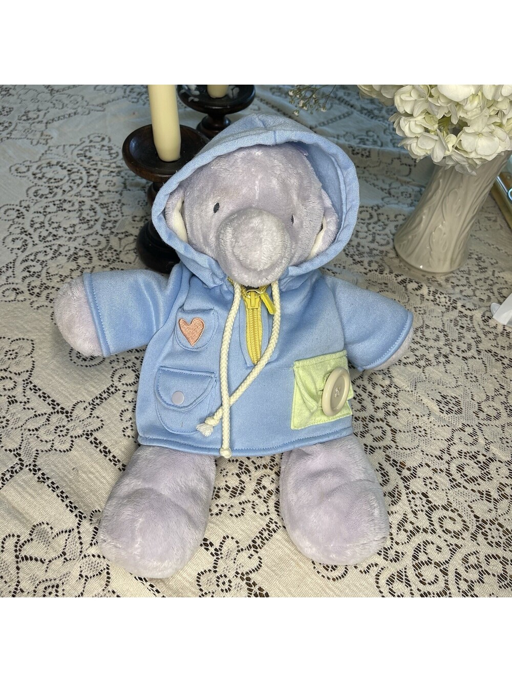 Rare 2003 Gund Humphrey'sCorner Teach Me Elephant Plush75805 Sally Hunter Jacket